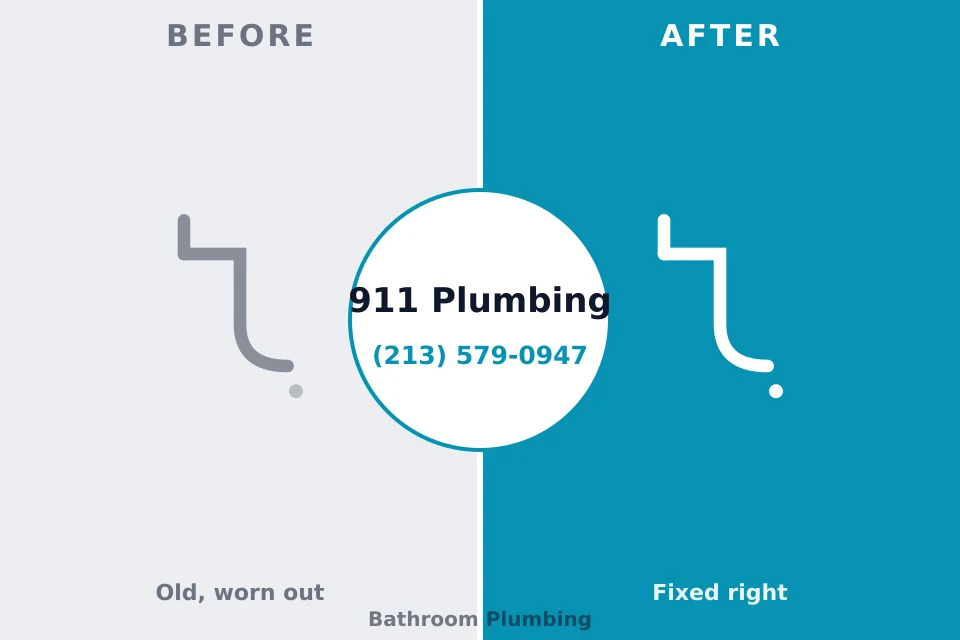 Before and after: plumbing repair Crafton, PA